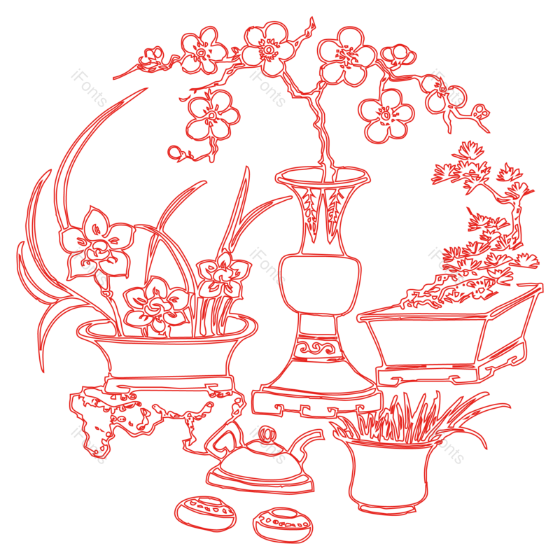 中国风图片,花纹元素,图案PNG,窗花免抠素材